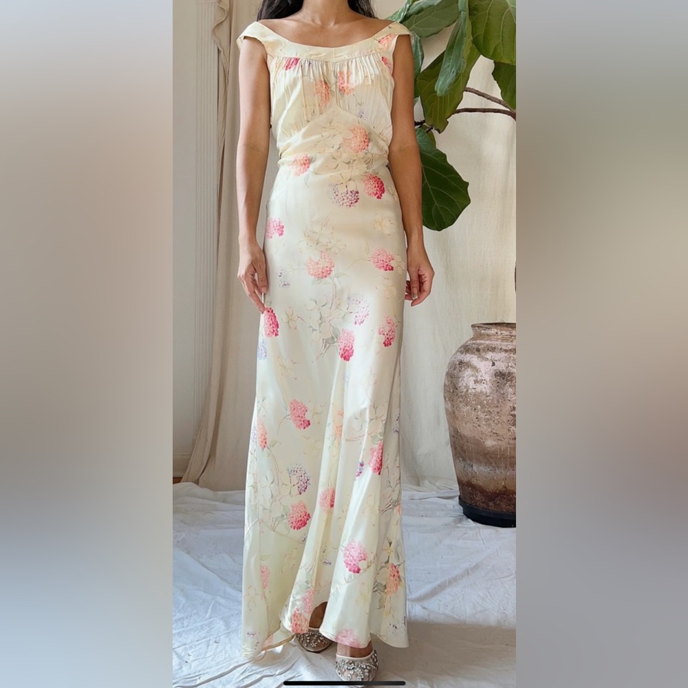 1930s Vintage Floral Slip Dress